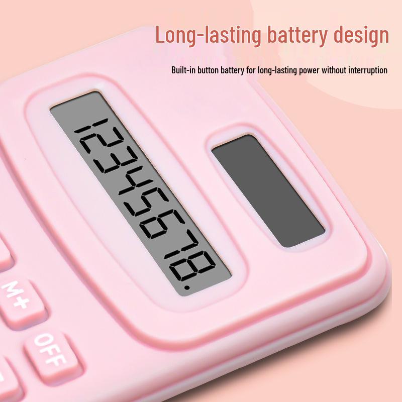Compact Solid Color Mini Calculator K888 for Office Use