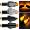 2pcs/set Motorcycle LED Turn Signals Fishscale Flashing Motorbike LED Bendable Daytime Running Lights Universal Car Accessories