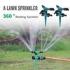Adjustable Garden Sprinkler Three-Fork Watering System Large Area Rotating Sprinkler  Lawn