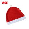 Automotive Christmas Decor King Size Santa Hat Headrest Cover Seat Back Cover for Holiday Vehicle Decoration