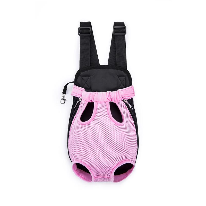 Pet Portable Mesh Front Pack – Breathable, Comfortable Double Shoulder Bag for Cats & Dogs.