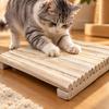 Raised Wooden Cat Elevated Surfaces with Slats WearResistant Scratching Board Debris