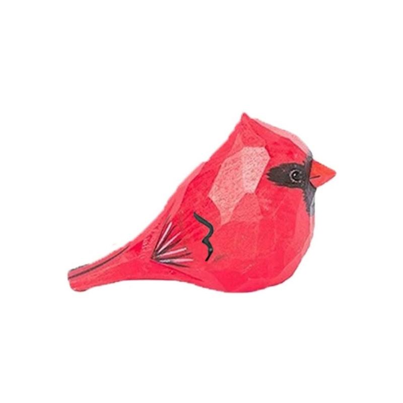 Resin Bird Decoration Hand-Carved Bird Figurine Hand-Painted Sculpted Resin Birds Statues 1PC красный