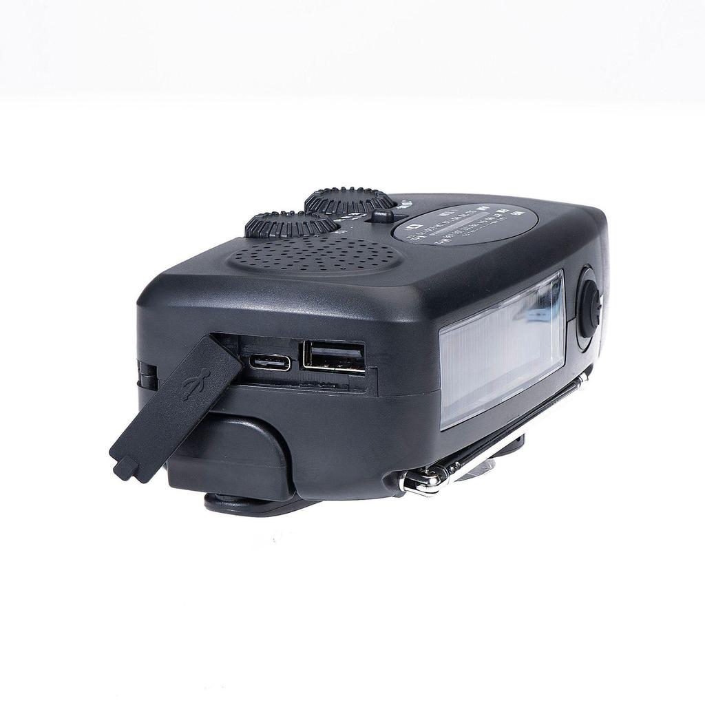 Hand-Crank Solar-Powered LED Light & Emergency Radio with Mobile Power Bank
