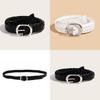 Womens Fashion Belt With Woven Pu Material For Casual Dress And Retro Style