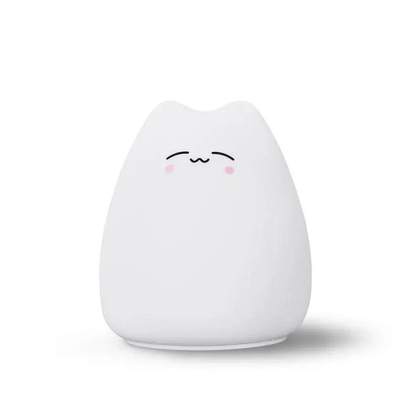 Bedroom Bedside Decoration Table Lamp Birthday Gift Led Night Light Colorful Cat Nightlights Button Switch Desktop Couple Gift