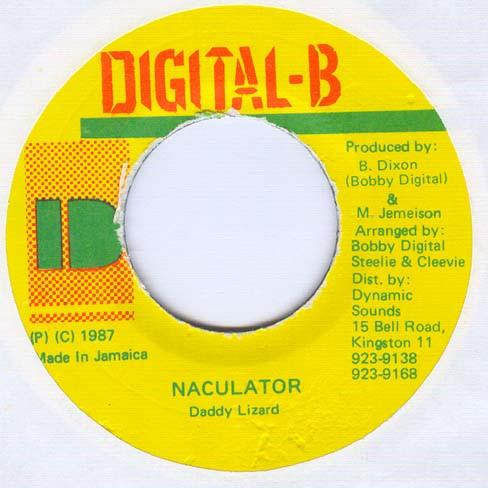 

7inch Record DADDY LIZARD Naculator NONE DigitalB 1987 Jamaica Reggae Ska Dub Used