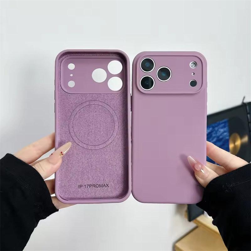 Liquid Silicone Magnetic Case For iPhone 17 Air 16 15 14 Plus 13 12 Pro Max For Camera Protection Matte Cover
