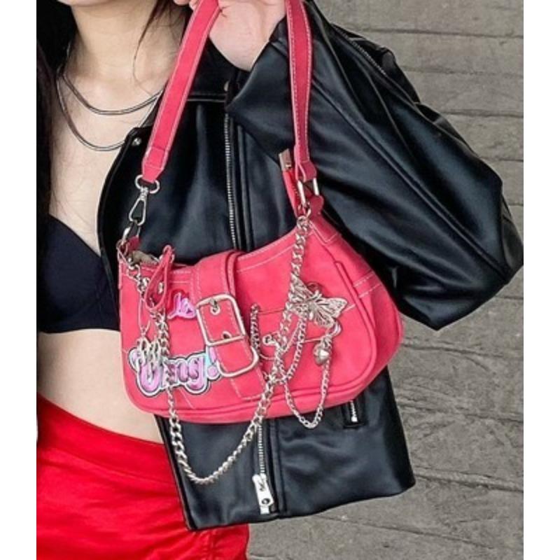 

Сумка Cross Niche Millennium Spice Girl Сумка через плечо Ручная сумка на цепочке Сумка под мышку Модная Универсальная 23*6*13 розы красного