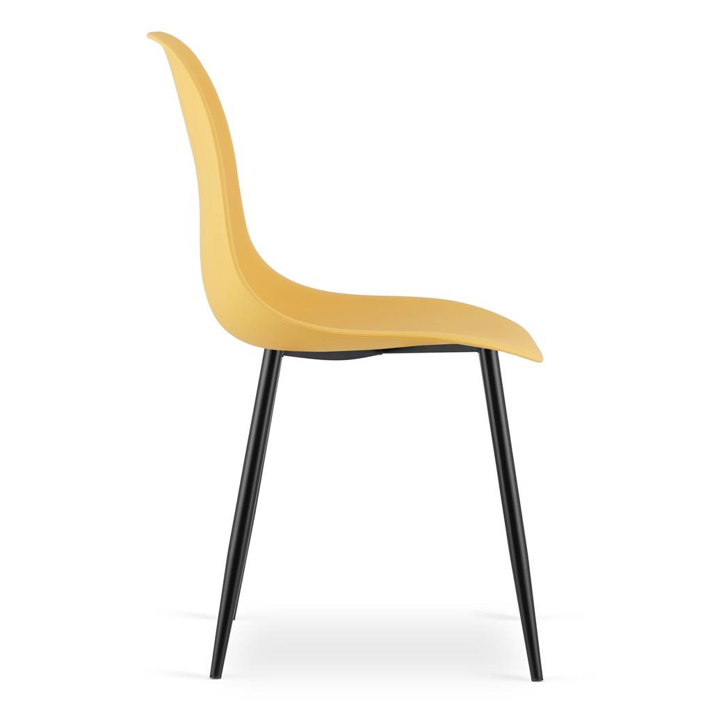 WAT chair mustard / black legs x 2