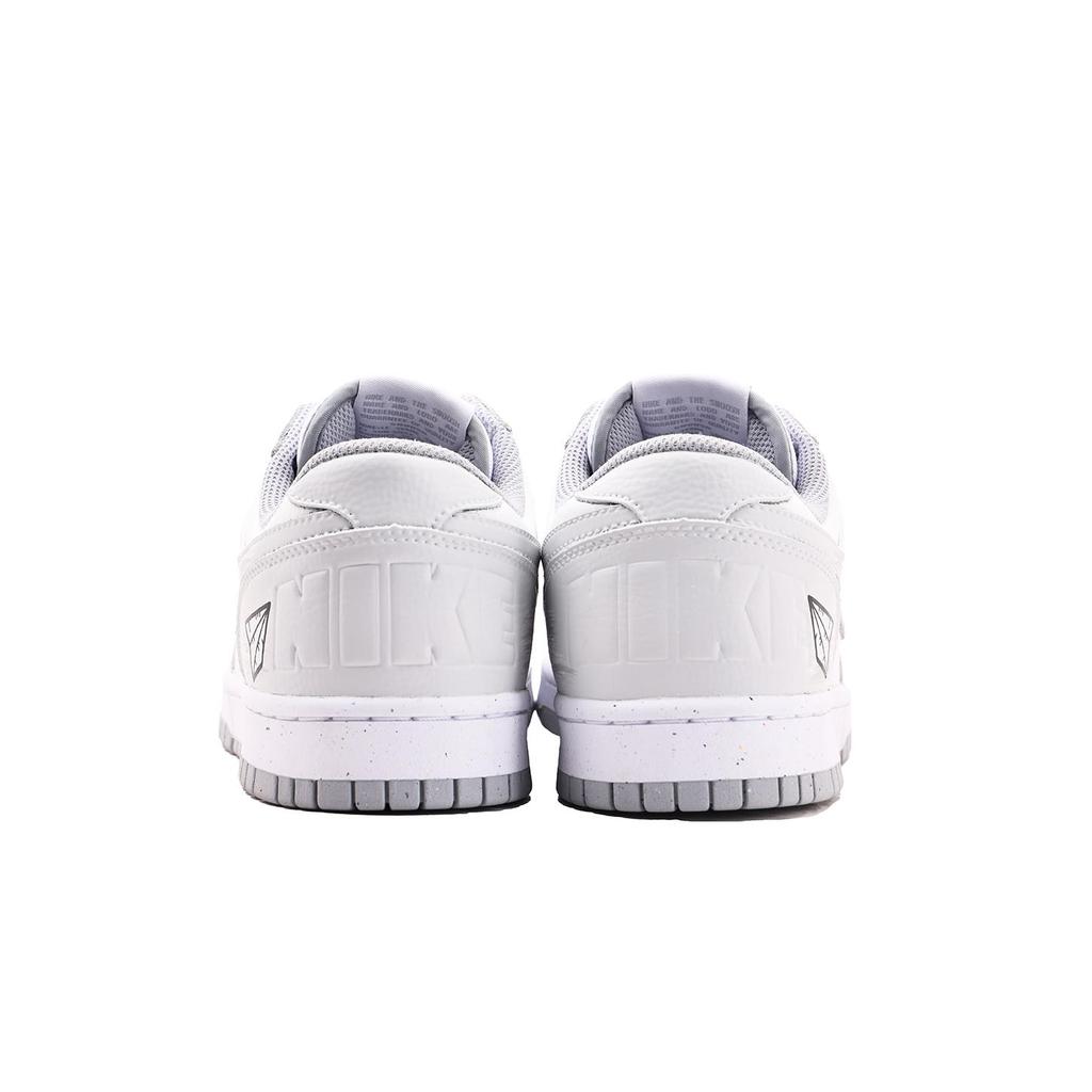 Nike Big Leather Wrapping, Wear Resistant And Non Slip Low top Skateboard Shoes Unisex Gray White 355152-106(Team59-)