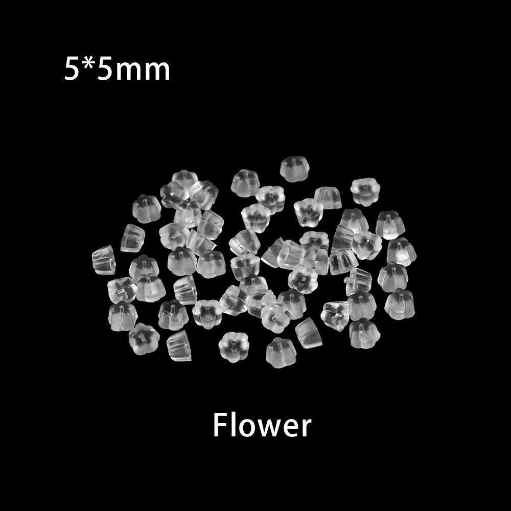

Набор прозрачных силиконовых берушей и заглушек для серег: НЛО, Цветок, Пулевидные пусеты, Заглушки для серег. 200 per pack