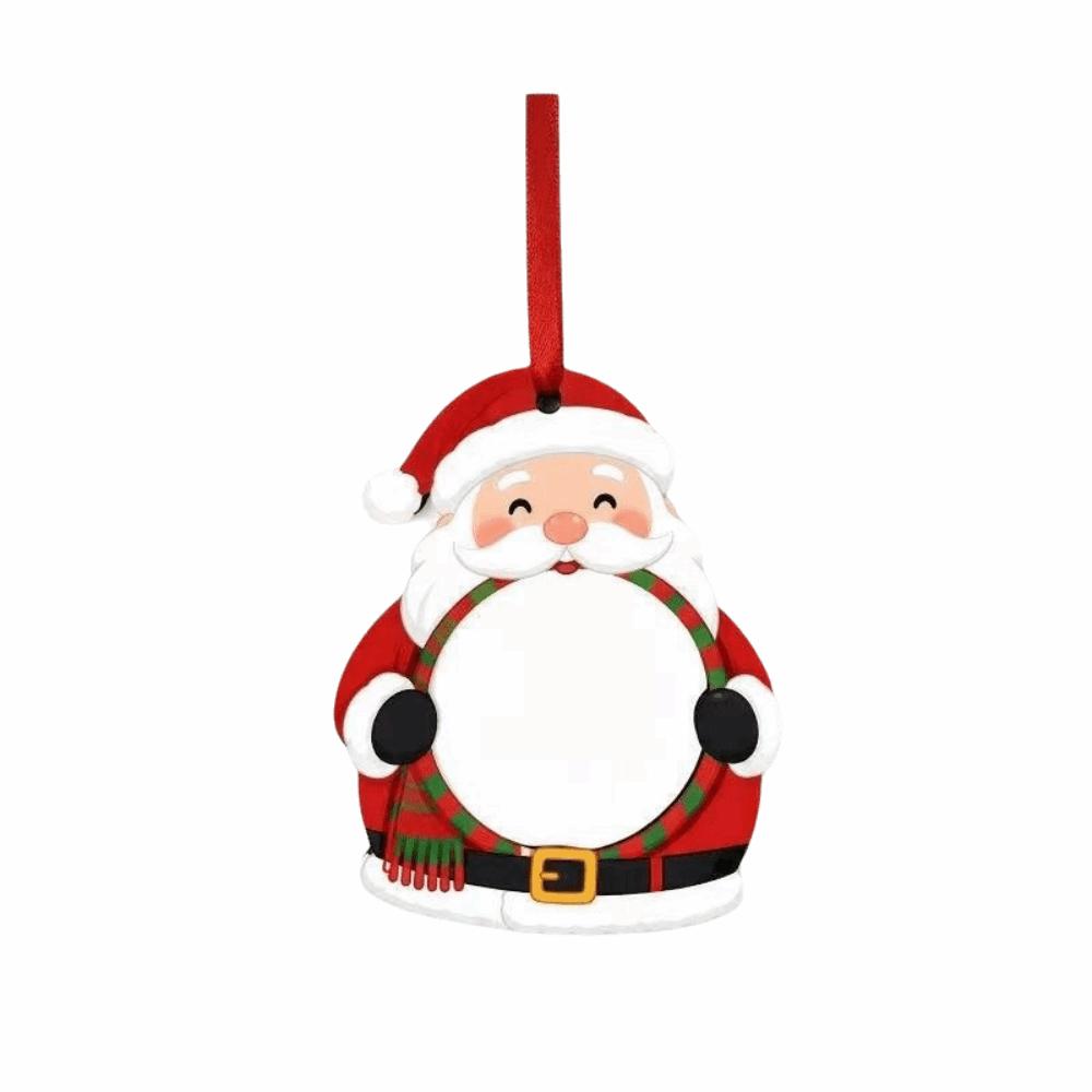 DIY Craft Pendant Hanging Picture Frame Ornaments Wooden Xmas Tree Hanging Decor  New Year