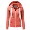 Spring and Autumn Women's Trendy Sports Zipper Cardigan Hoodie Jacket