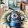 Football Club F.C Pattern Rug, Indoor/Outdoor Mat, for Picnic, Gameroom, Bedroom, Office, Living Room, Home Decor Carpet, Birthday Gift