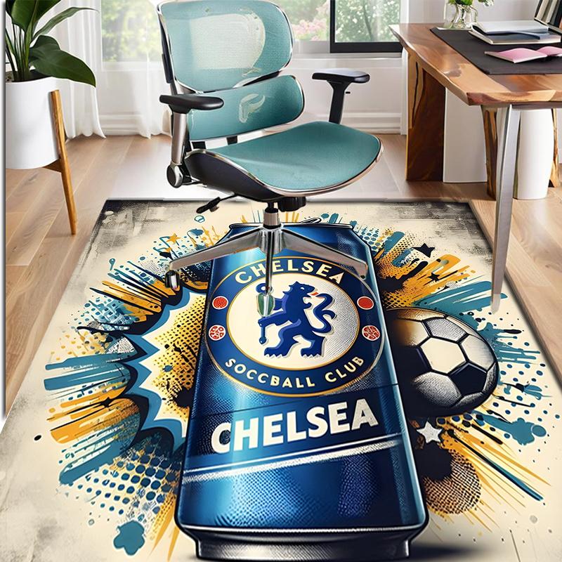 Football Club F.C Pattern Rug, Indoor/Outdoor Mat, for Picnic, Gameroom, Bedroom, Office, Living Room, Home Decor Carpet, Birthday Gift