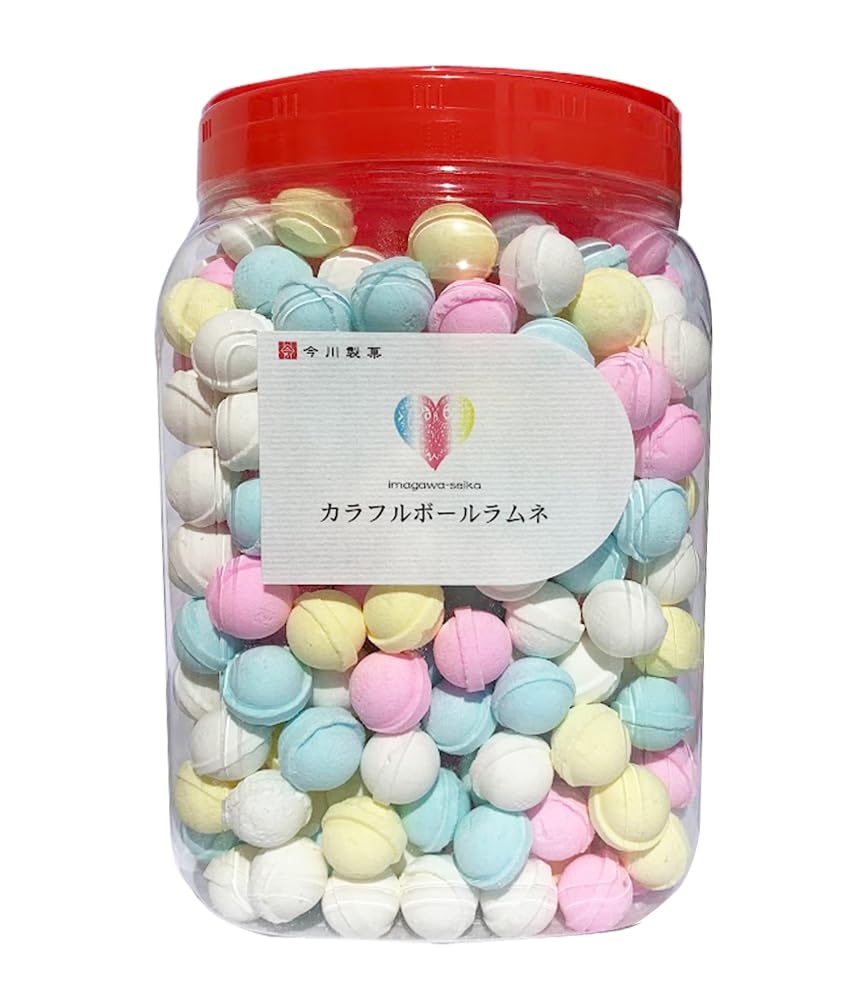 

Imagawa Seika Colorful Ball Ramune Candy in a Large Capacity Perfect for Gifts and Parties Pot, 1.5kg, Children s (1500g)
