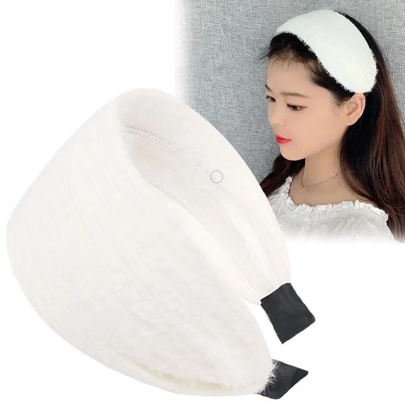 Autumn and Winter Wide-Brimmed Wool Headband Female Elegant Graceful Toothed Hairpin Warm  Accessories Hair Bands for Women