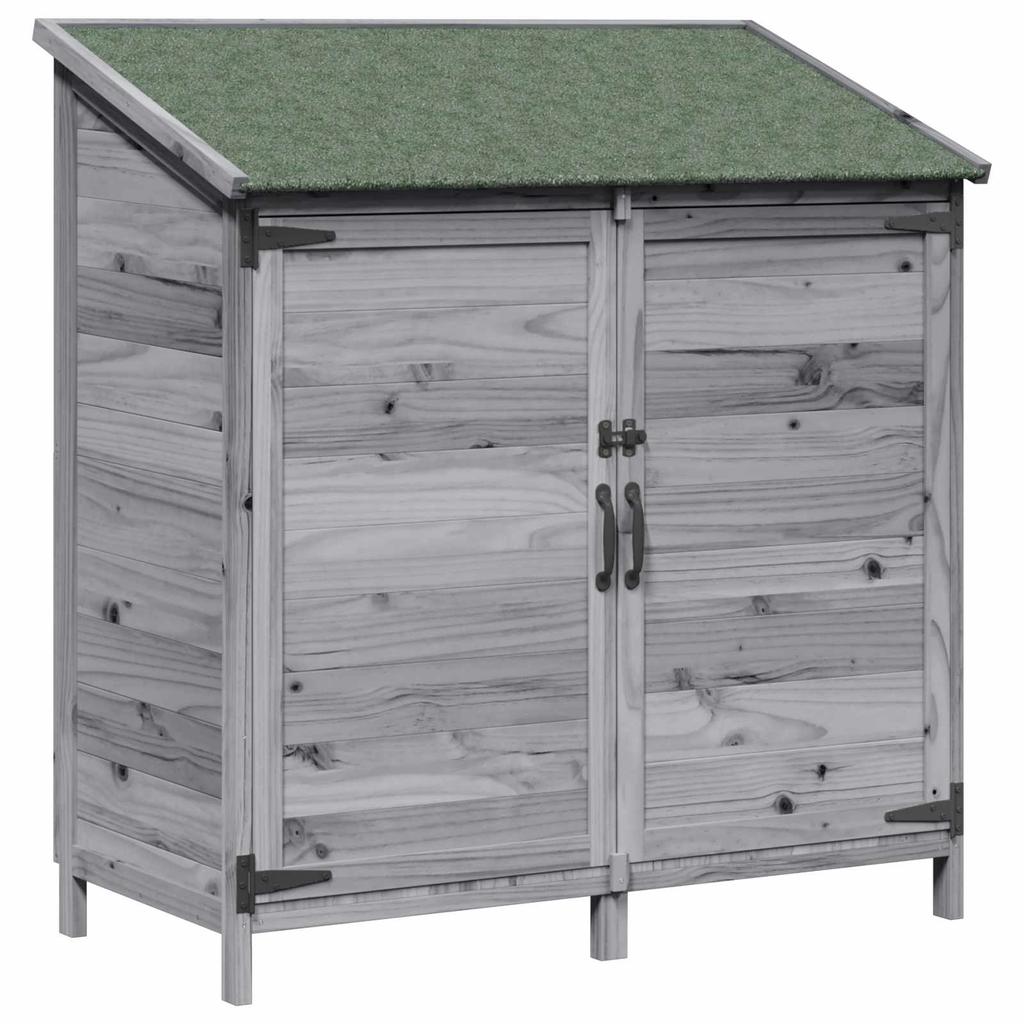 Garden Shed Gray 106.5 x 56 x 113.5 cm Solid Spruce Wood