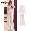 MJ STYLE Women's Winter Slim Fit Casual Two-Piece Tracksuit
