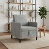 Storage Sofa in Light Grey 72 x 78 x 87 cm Polyester