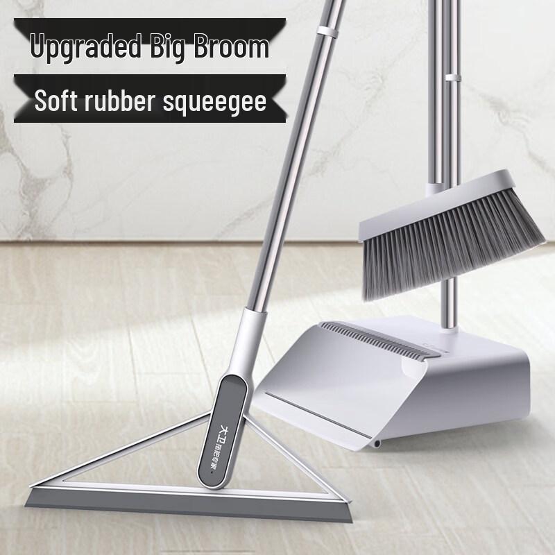 Broom, Dustpan & Squeegee Mop Set