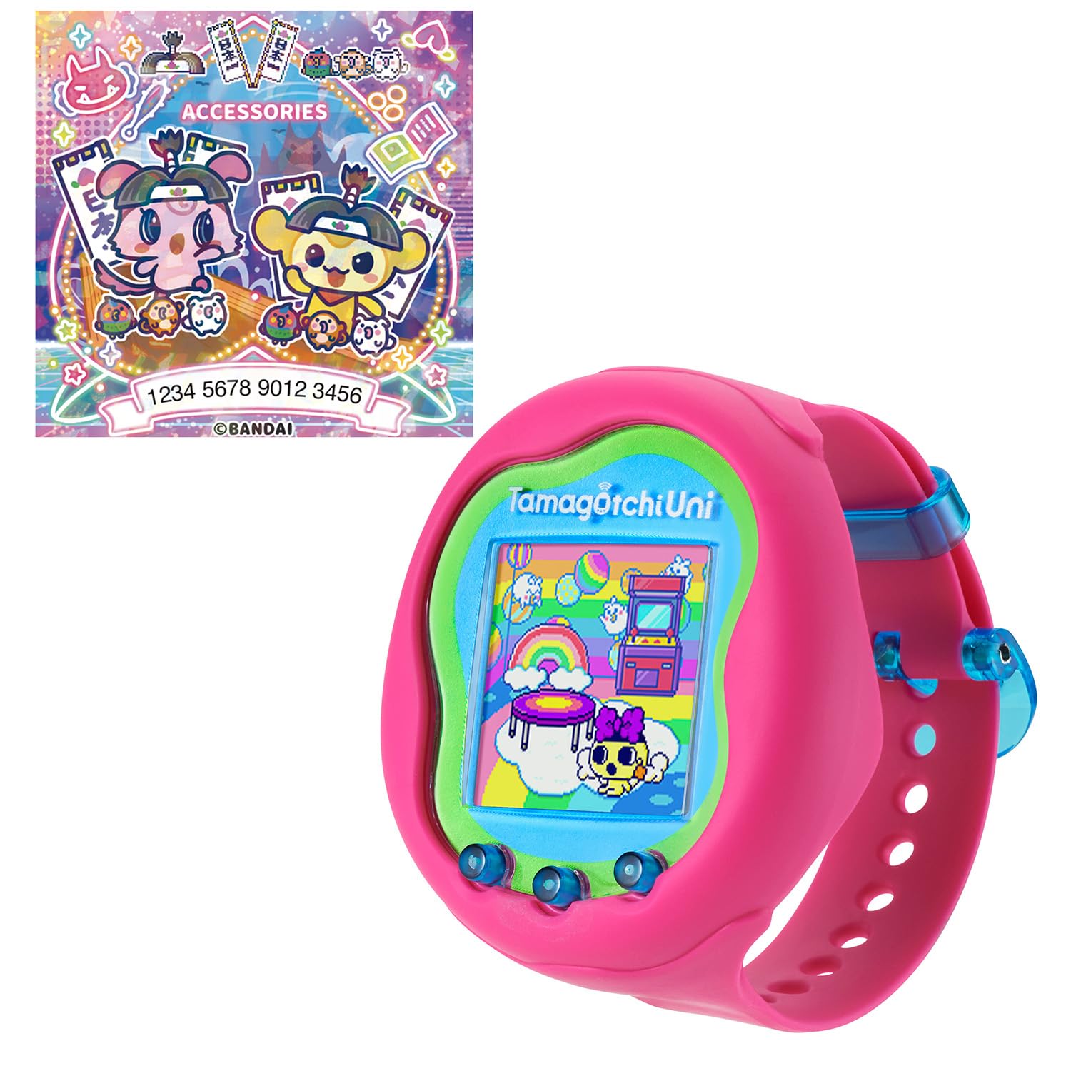 

Наклейка Tamagotchi Uni Pink Tama Цільовий вік від 6 років [BANDAI] (Бонус «Координація Момотаро» включений)