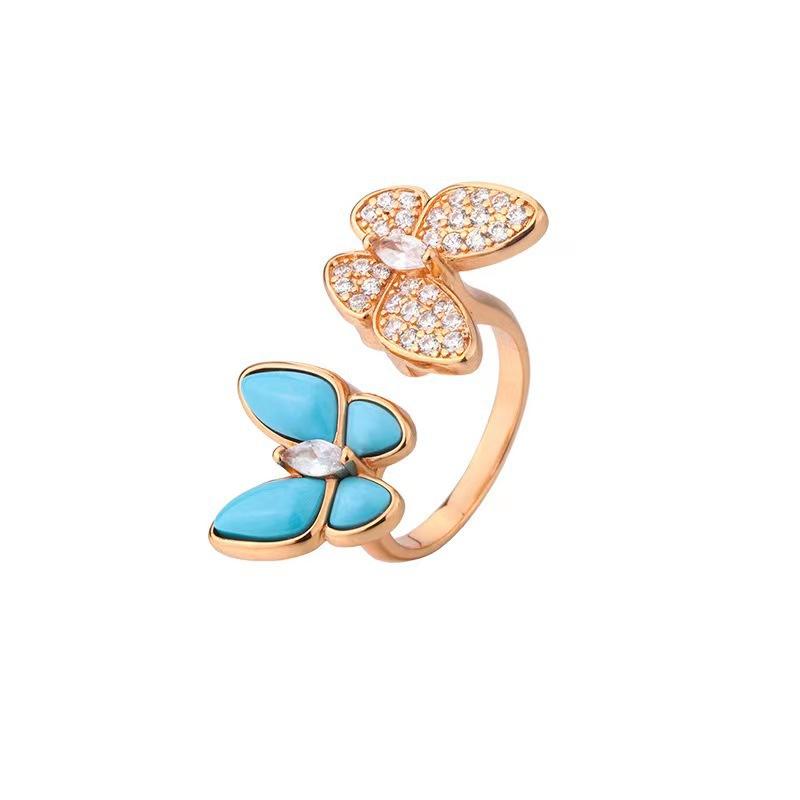 Blue New Turquoise Butterfly Bracelet for Women, High-quality, Elegant, Minimalist, Trendy, Diamond-filled Bracelet 2026