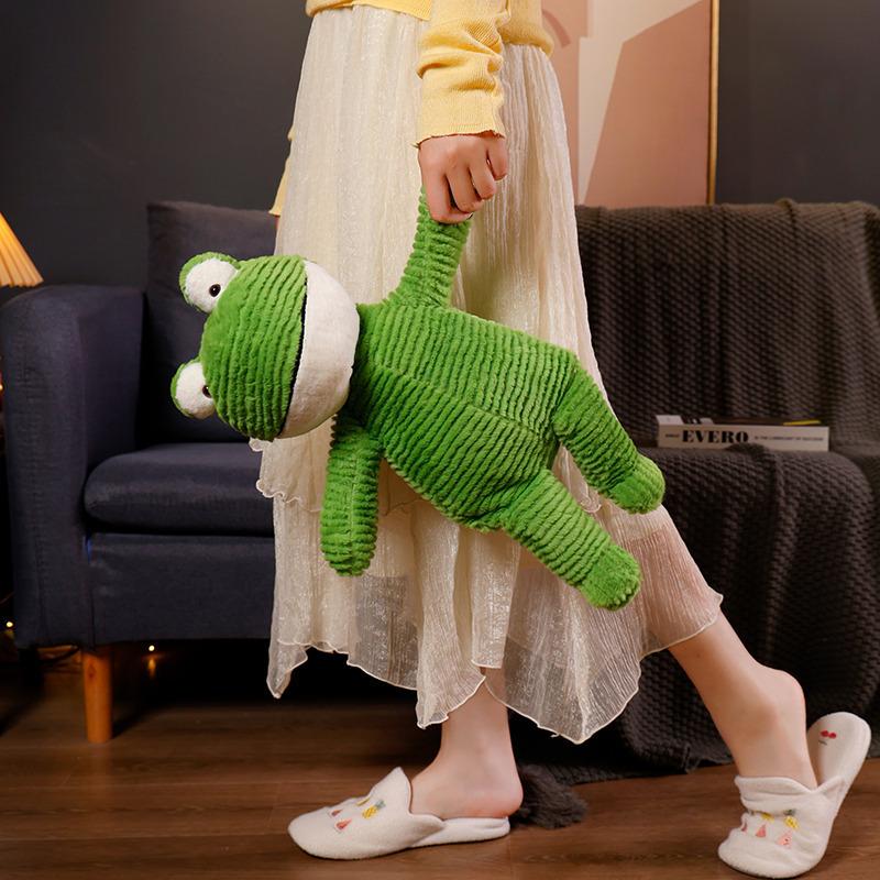 New Soft Cute Striped Animal Series Cartoon Cute Corduroy Large Children'S Plush Toy Soothing Doll