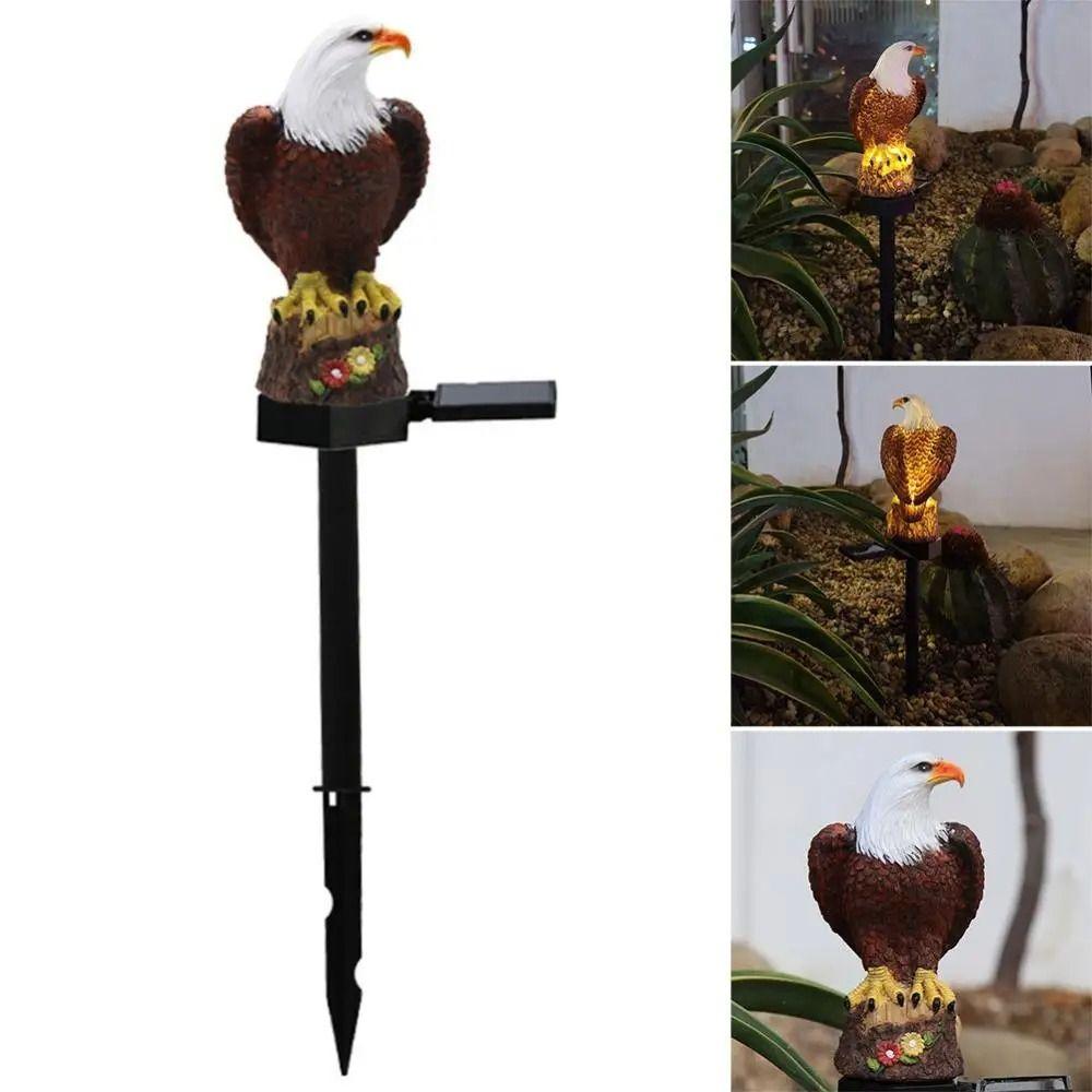 Waterproof Solar Eagle Garden Light Resin Ground Plug Lawn Lamps Garden Stake Light  Party