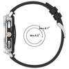 Flexible Silicone Watch Band Straps With Leather Accent For 40mm 44mm 46mm Models Comfortable Daily Wear Gym To Office