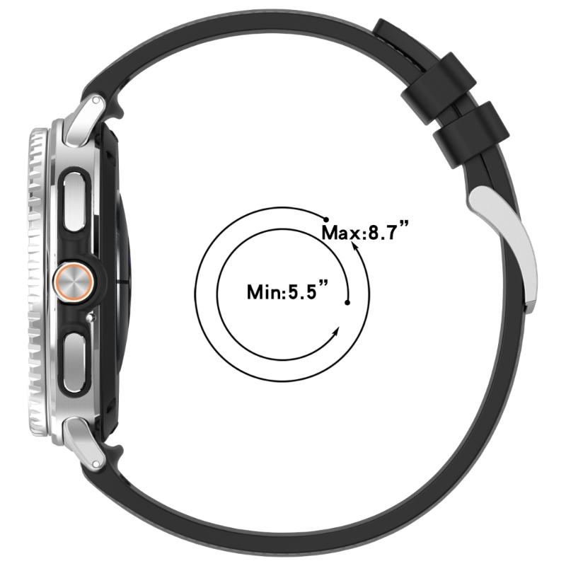 Flexible Silicone Watch Band Straps With Leather Accent For 40mm 44mm 46mm Models Comfortable Daily Wear Gym To Office