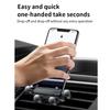 Black Car Phone Holder, Retractable Gravity Air Vent Mount, Car Interior Accessory