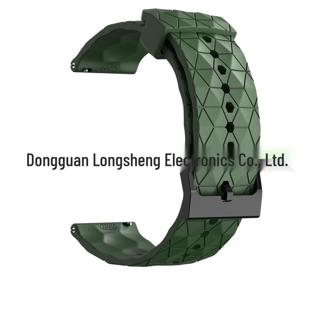 Football Pattern Universal Silicone Strap for Samsung Watch5, Huawei Watch GT, Garmin, Polar (20/22mm)