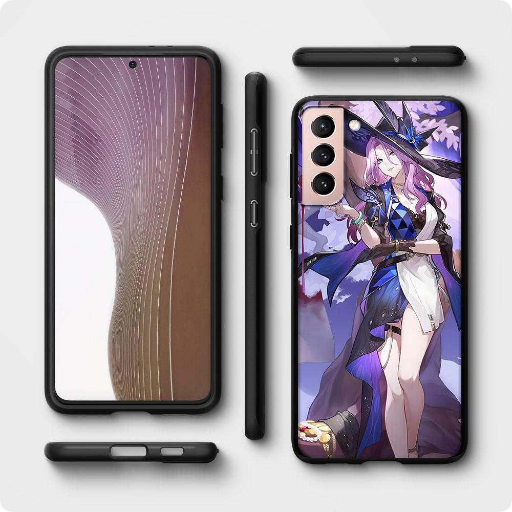 Jade Honkai Star Rail Case for Samsung Galaxy S23 S10e S10 S21 FE S22 S9 S24 Ultra S20 Plus Soft Black TPU Phone Cover Bumper