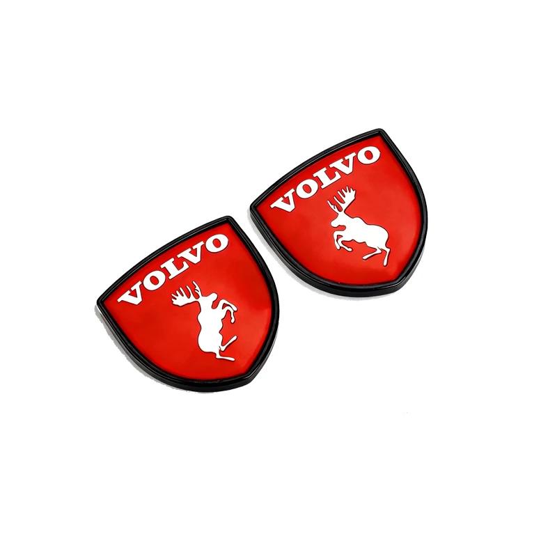 

2 шт. Значок-щит з логотипом лося Volvo, 3D металева наклейка для всіх багажників, крил автомобіля - Аксесуари для декору авто