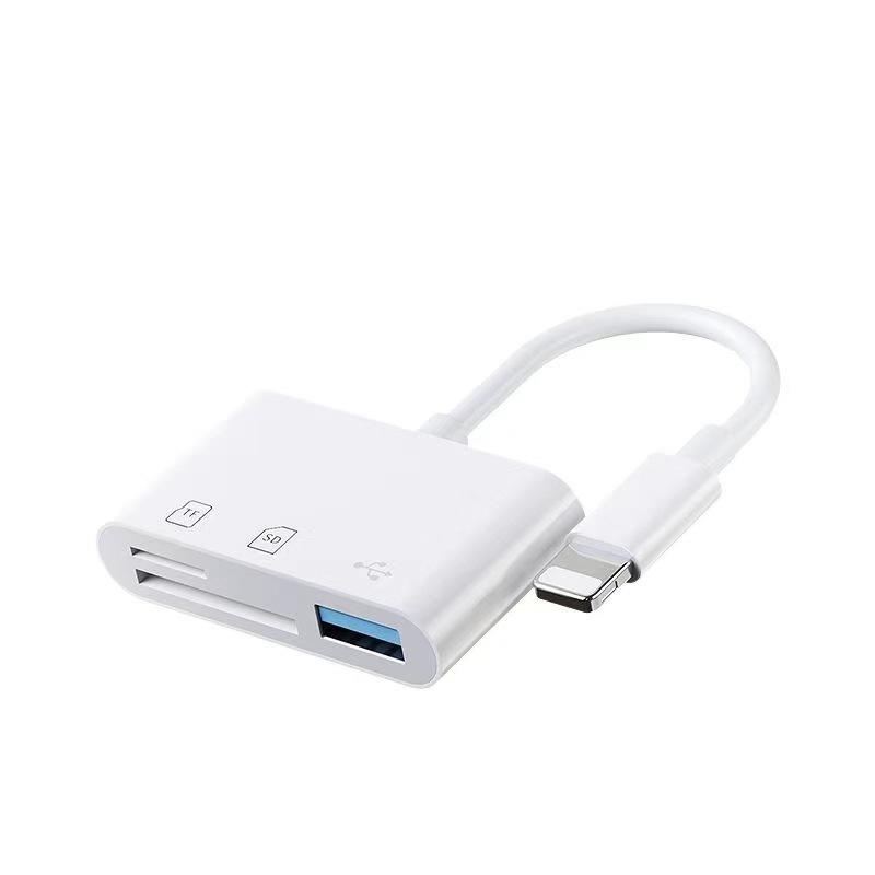 Multi-Function USB-C Card Reader with TFSD, Camera, and Mobile Phone Support