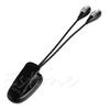 Dual for Head LED Clip Book Light Adjustable Reading Lamp Battery Operated Clip-On Reading Light for Kids Desk Bed Headb