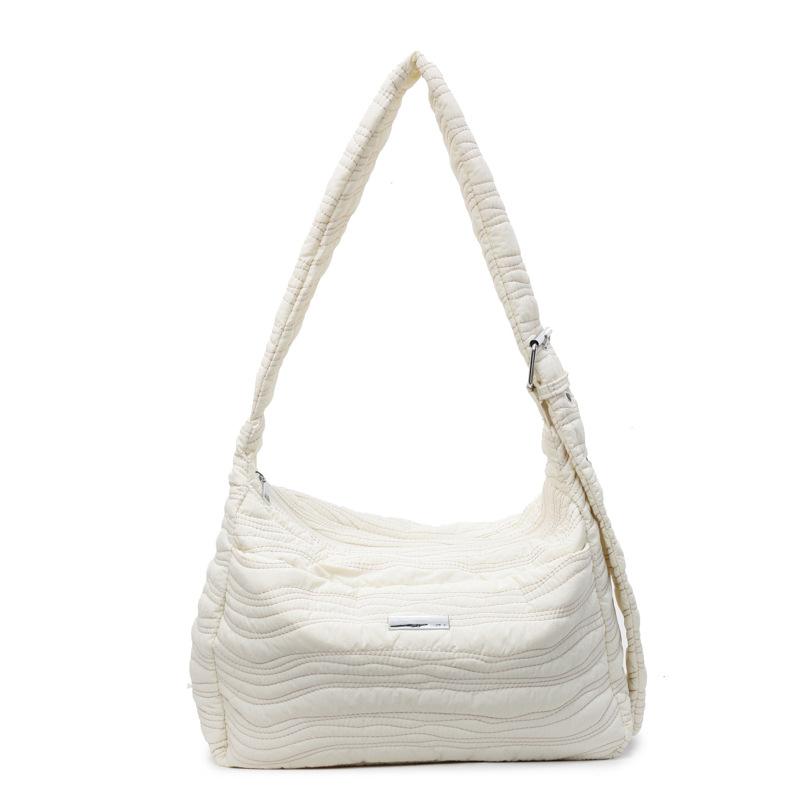 Korean version ins simple plaid large-capacity commuter women's tote bag sweet small fragrant exquisite shoulder messenger bag