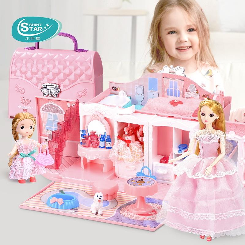 Rooms 14 7 Designs Huge Dollhouse Colorful Led Light Doll House Gift Girls For