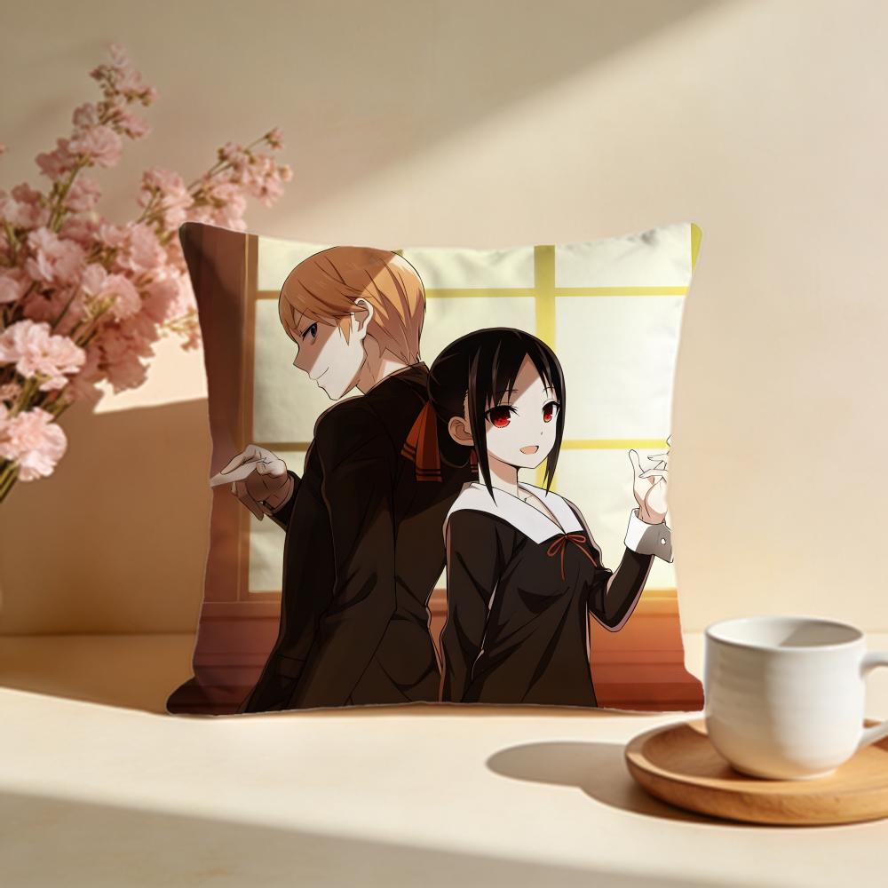 Stylish KKaguyasama Love Is Warable Cushion Cover Stylish Washable Pillow Cover Ideal for Couch Bedroom Car Decoration