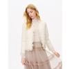 MISS COCOON Women's Lace-Trimmed Down Jacket