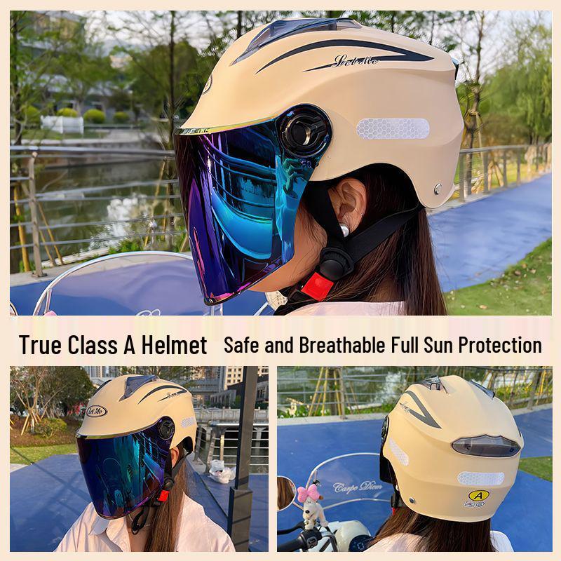 3C Certified Summer Motorcycle Helmet with UV Protection for Men & Women