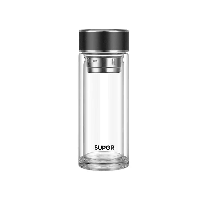 SUPOR Portable Double-Layer Glass Tea Infuser Mug