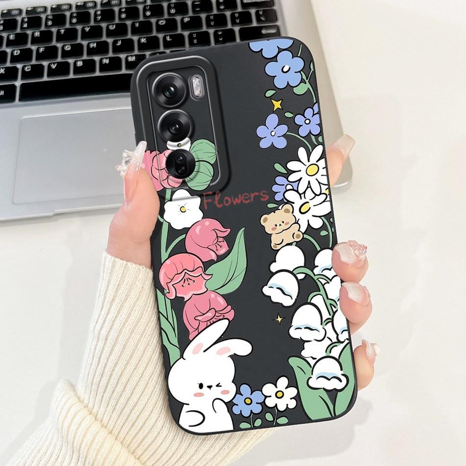 For OPPO Reno12 12Pro Elegant Butterfly Floral Phone Case For Oppo Reno12 Pro Reno 12 5G CPH2625 CPH2629 Soft Silicone Cases
