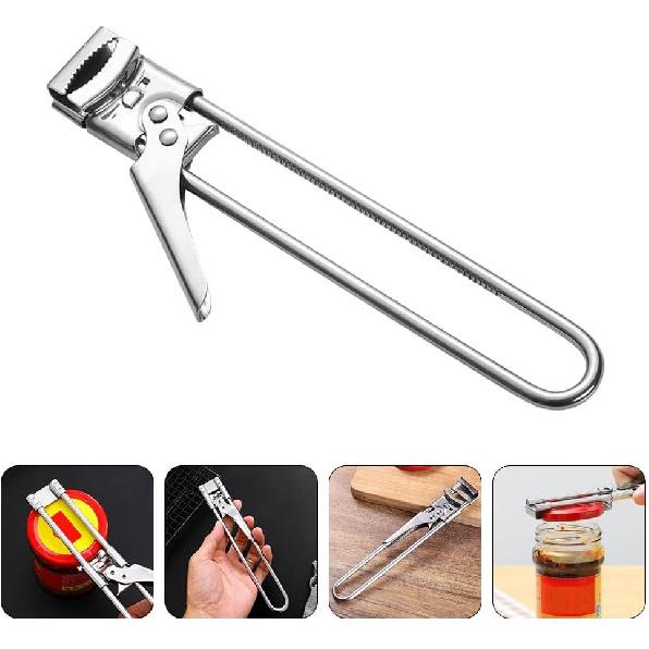 Bottle Jar Opener, Adjustable Multifunctional Stainless Steel Can Opener, Portable Jar Lid Gripper for Kitchen Household Use