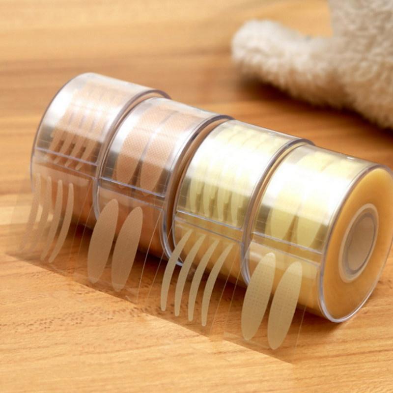 2 Rolls Make Up Transparent Beige Eyelid Large Eyes Decoration Strong Sticky Eyelid Paste Double Eyelid Tape