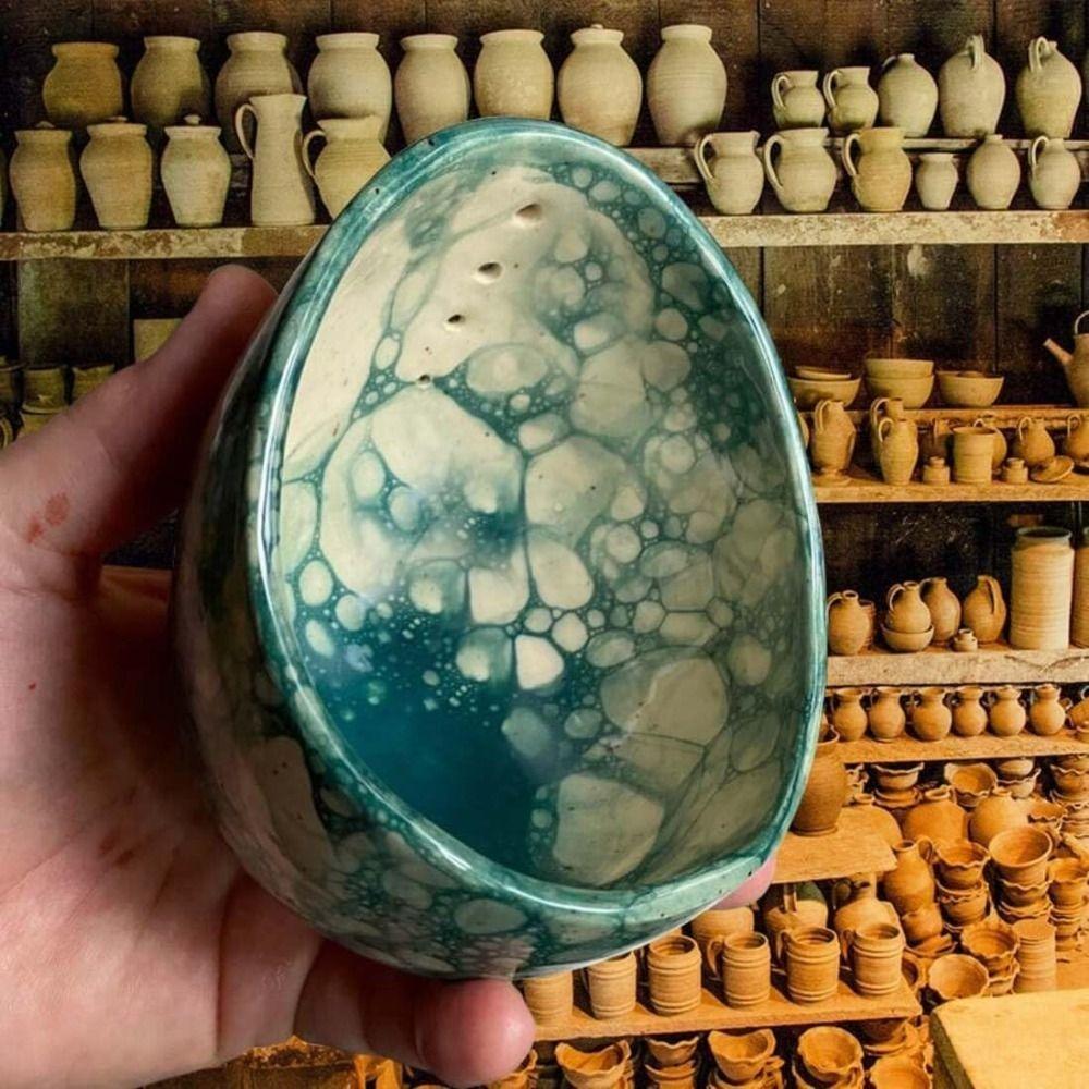 

Four Holes Herb Stripper Bowl Ceramic Handmade Pottery Herb Stripper Cup for Peeling off the Leafy Bubble Glaze