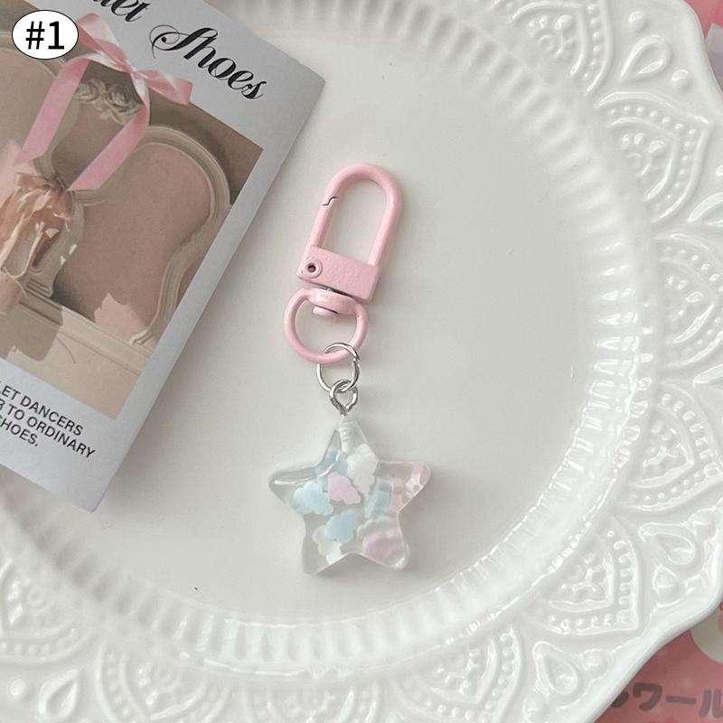 Lieblicher Sakura-Blumen-Schlüsselanhänger-Anhänger Niedlicher Farbiger Transparenter Blumen-Schlüsselanhänger-Anhänger Emaille-Taschenanhänger Charms Schlüsselring