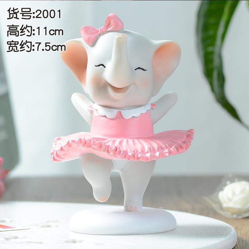 Happy Dancing Elephant Room Decor Home Decorations Cartoon Cute Elephant Ornament Home Decoration Accessories Desk Decoration